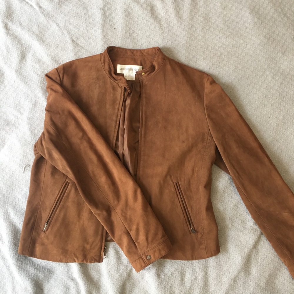 100% Leather Suede Jacket from Jones NY, Medium